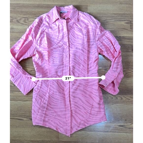 THE ATTICO Pink Silvye zebra-print fil coupé minidress size 46 / us XL - Picture 6 of 16